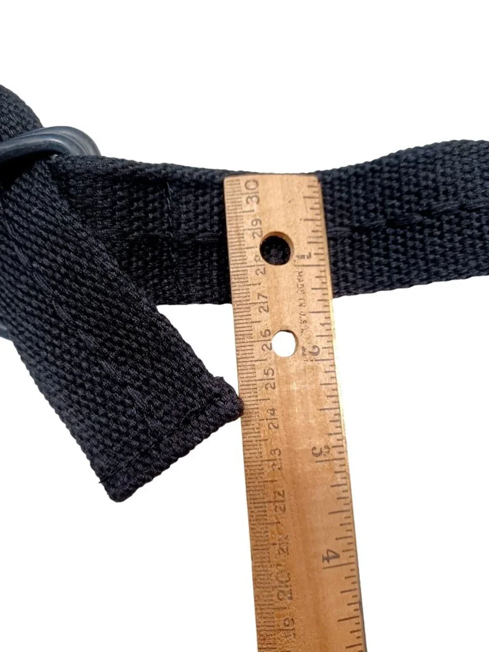 Belt Black Casual Cloth D-Ring Buckle Woven Web Soft Flexible Unisex Men Women
